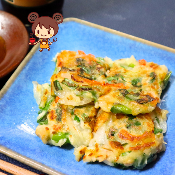おつゆ麩の野菜たっぷりチヂミ_コピー